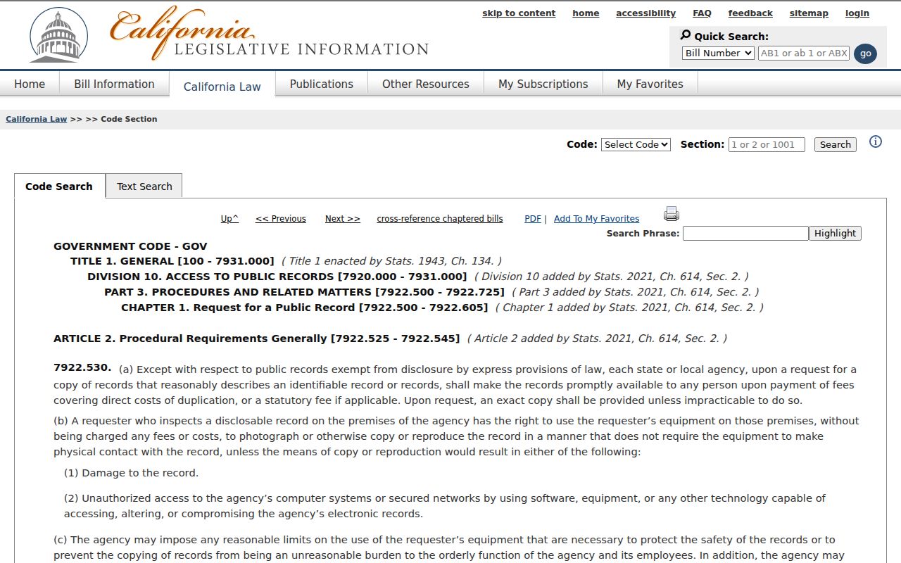 San Francisco residents directory California public records law